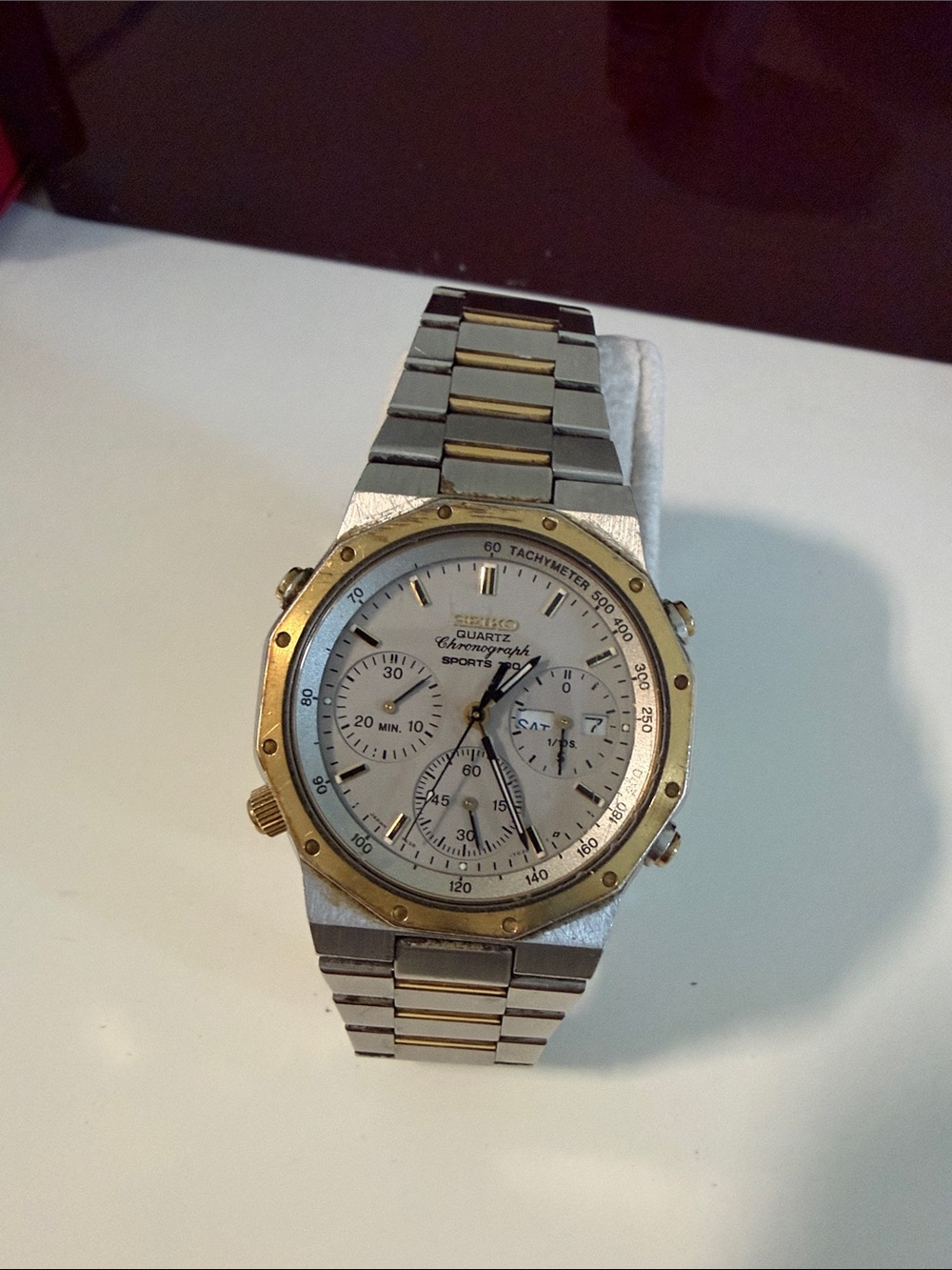 Seiko Two-Tone Silver and Gold Chronograph Men's Watch